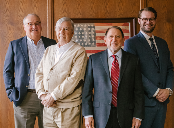 Group Photo Of Attorney Tim DeClerck, Ben Barker, Larry Lahman, Roger Ediger